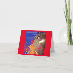 Tarjeta Rick London Funny Romeow y Juliet Cat