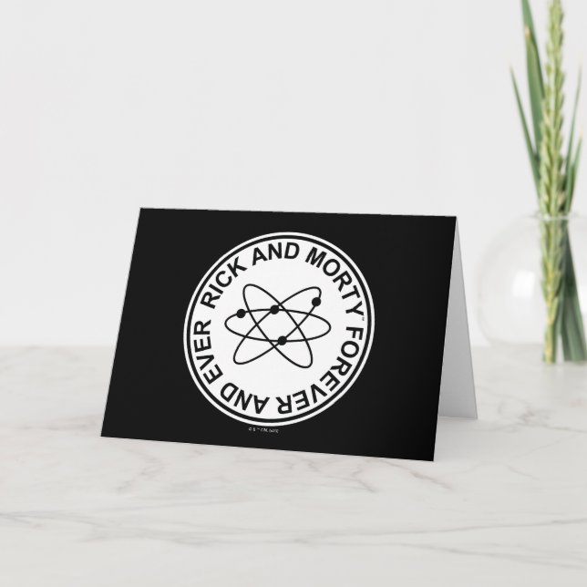 Tarjeta Rick y Morty para siempre y siempre atómico Badge (Anverso)