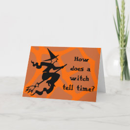 Tarjeta Riddle Halloween Witch
