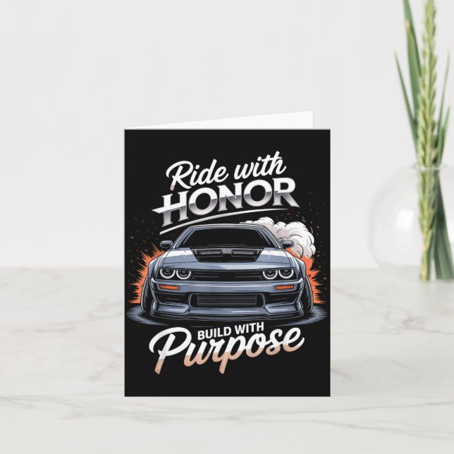 Tarjeta Ride With Honor Car Lover  (Anverso)