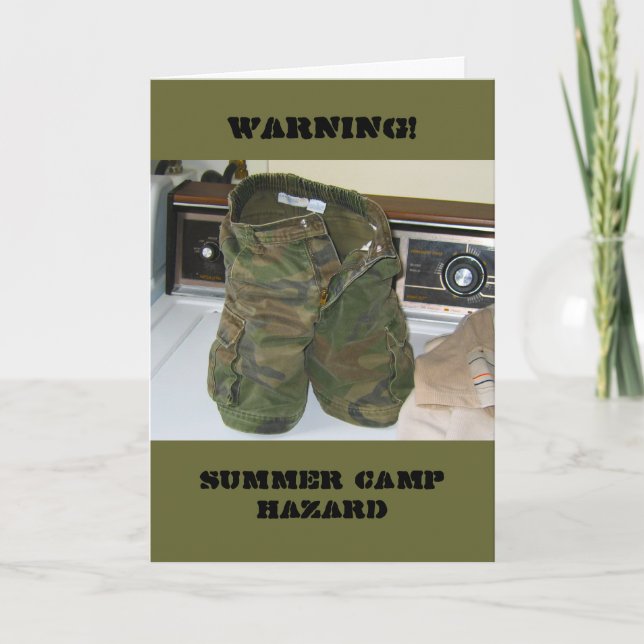 Tarjeta Riesgo en el campamento de verano (Anverso)