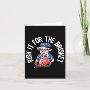 Tarjeta Riesgo Para Brisket Funny Pig Grilling Byrbescu