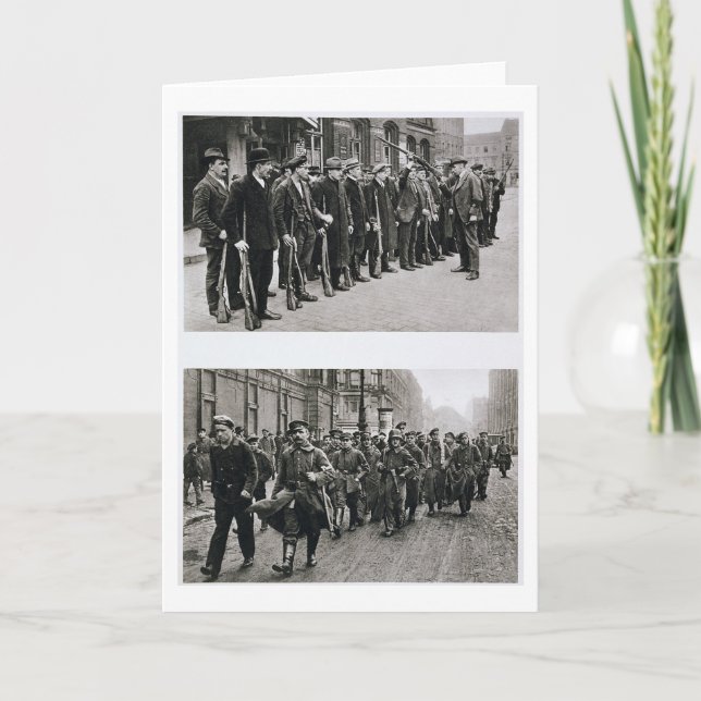 Tarjeta Rifle drill of the Spartacists (top) Revolutionary (Anverso)