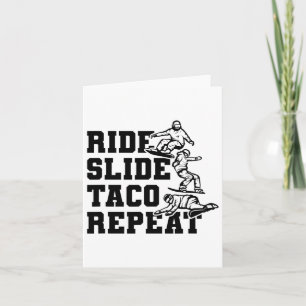 Tarjeta Rige Slide Taco Repetir Snowboarder Snowboard