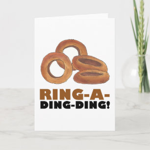 Tarjeta Ring-A-Ding Onion Ring Funny Food Engagement