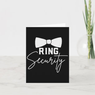 Tarjeta Ring Bearer Wedding Party Squad Security Dude Marr