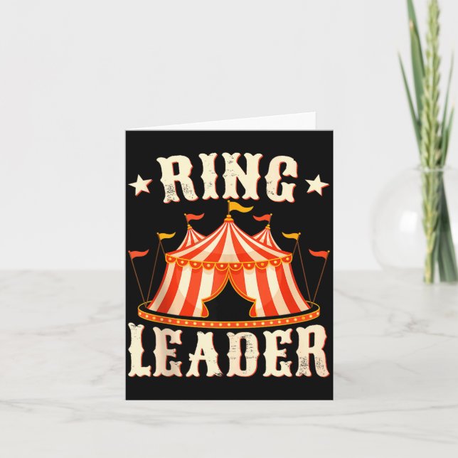 Tarjeta Ring Leader - Circus Lover Ringmaster Circus Party (Anverso)