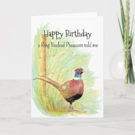 Tarjeta Ring Necesario Personalidad De Pheasant Birthday F