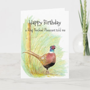 Tarjeta Ring Necesario Personalidad De Pheasant Birthday F
