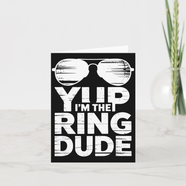 Tarjeta Ring Security Wedding Party Funny Ring Bearer  (Anverso)