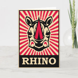 Tarjeta Rinoceronte del arte pop
