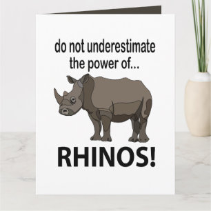 Tarjeta Rinocerontes Animal Divertidos Rinocerontes