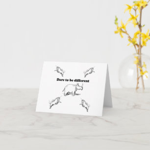 Tarjeta Rinocerontes entre los unicornios se atreven a ser