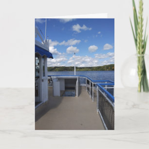 Tarjeta Río Connecticut desde barco fluvial