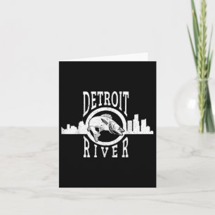 Tarjeta Río Detroit Walleye Pesca Camiseta Para Hombres Mu