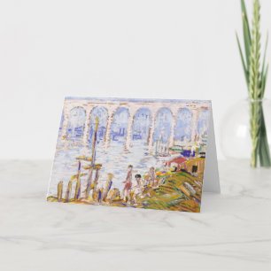 Tarjeta Río Harlem, puente alto   George Luks