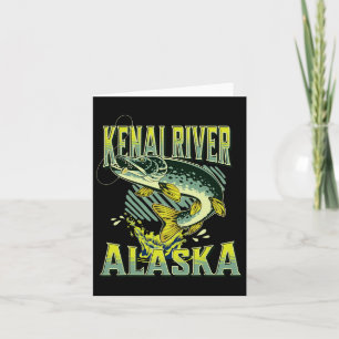 Tarjeta Río Kenai, Alaska, un amante de la pesca