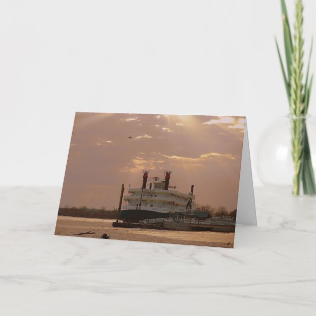 Tarjeta Río Misisipi en Fort Madison, Iowa (Anverso)