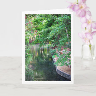 Tarjeta río San Vicente de Liria lago en Valencia España