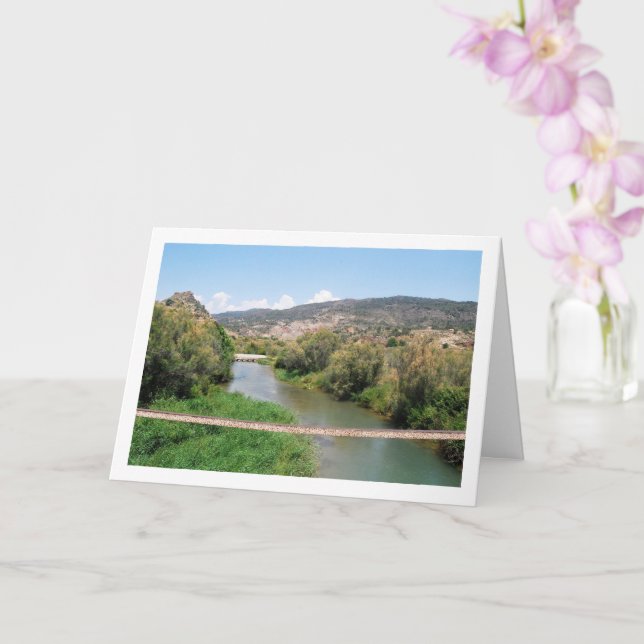 Tarjeta Río Turia, Domeño Viejo, Valencia, España (Orquídea)