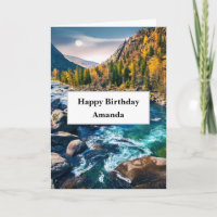 Río y montañas Fotografía cumpleaños