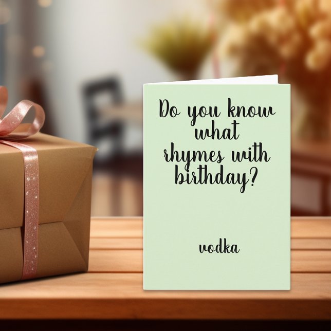 Tarjeta Ríos con humor divertido de cumpleaños Vodka (Subido por el creador)