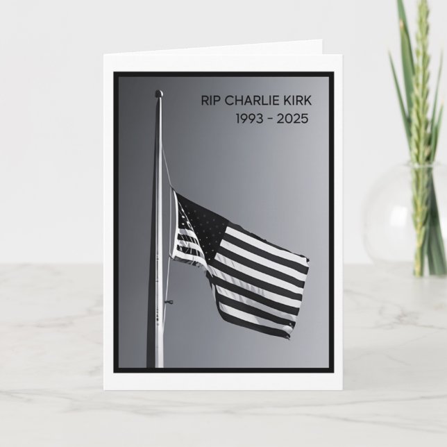 Tarjeta Rip Charlie Kirk 2  (Anverso)