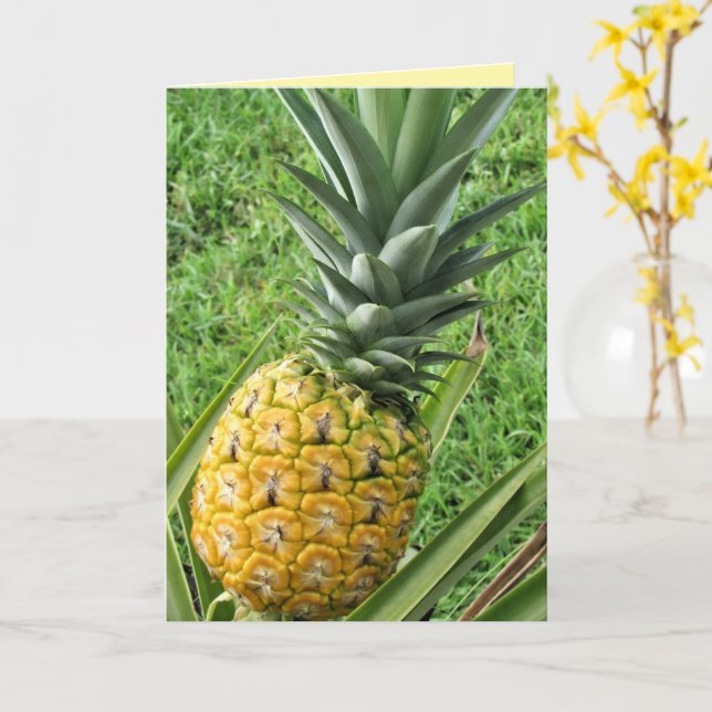 Tarjeta Ripe, Fresco, Delicioso - Piña De Mis Sueños (flor amarilla)