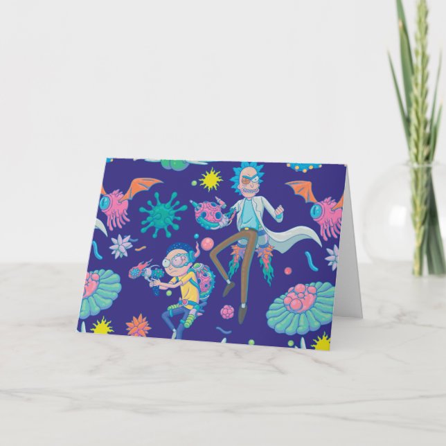 Tarjeta RIQUEZA Y MORTY™| Entre El Patrón De Células Infec (Anverso)