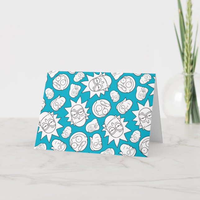 Tarjeta RIQUEZA Y MORTY™| Patrón de cabeza de familia Smit (Anverso)