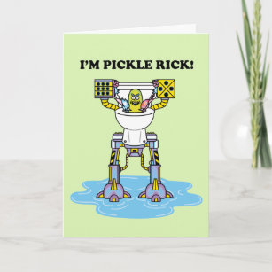 Tarjeta RIQUEZA Y MORTY™  Pickle Rick Toilet Mech