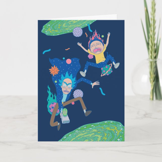 Tarjeta RIQUEZA Y MORTY™| Salto de portal infectado (Anverso)