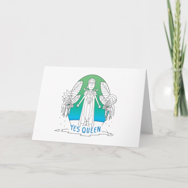 Tarjeta RIQUEZA Y MORTY™| Sí Reina (Anverso)