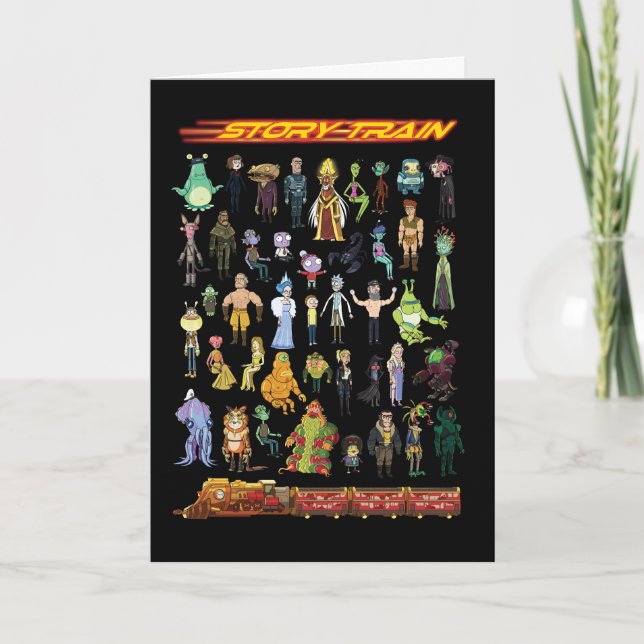 Tarjeta RIQUEZA Y MORTY™| Tren de historia (Anverso)