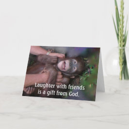 Tarjeta Risa y amistad, regalo de Dios