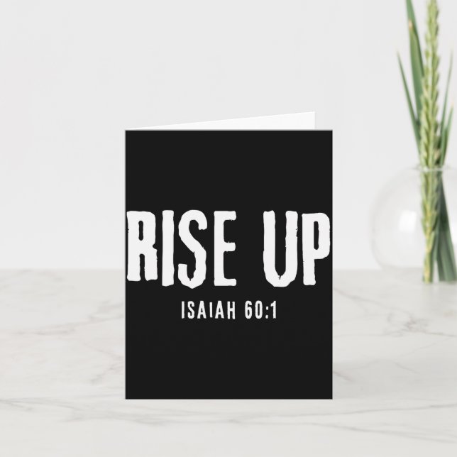 Tarjeta Rise Up Isaiah 60_1 Christian Faith Bold Patriot  (Anverso)