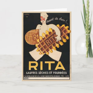 Tarjeta Rita Biscuits Vintage Ad