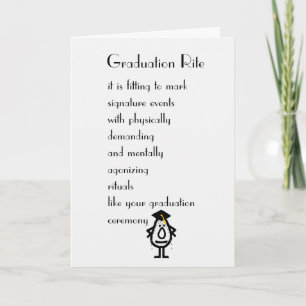 Tarjeta Rita de graduación