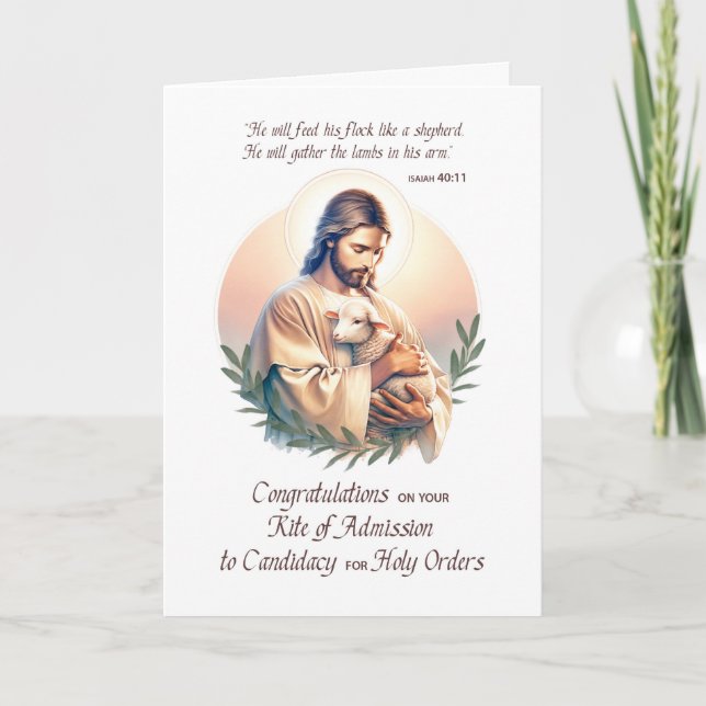 Tarjeta Rite para la admisión a la candidatura para las Ór (Anverso)
