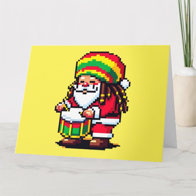 Tarjeta Ritmos de reggae con Santa - Golpe de Navidad (Anverso)