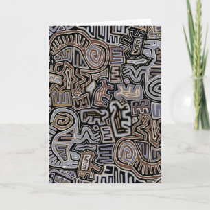 Tarjeta Ritual de Serpiente Peyote Chamán Espíritus