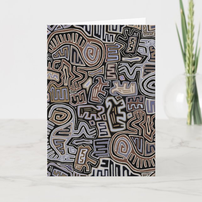 Tarjeta Ritual de Serpiente Peyote Chamán Espíritus (Anverso)