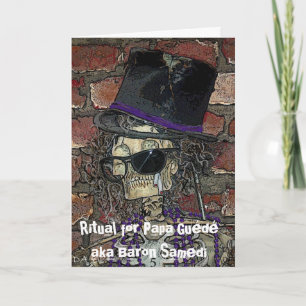 Tarjeta Ritual para barón Samedi de Guede de la papá aka