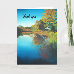 Tarjeta River Trees Fall Landscape Bella Artes Gracias