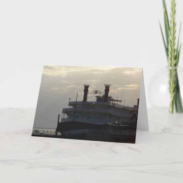Tarjeta Riverboat Sunset (Anverso)