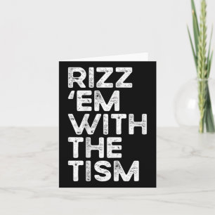 Tarjeta Rizz Em Con El Tismo Divertido Conciencia Del Auti