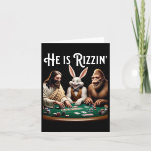Tarjeta Rizz gracioso Es Rizzin Jesús