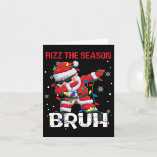 Tarjeta Rizz La Temporada Bruh Navidades Rizzmas Santa Cla