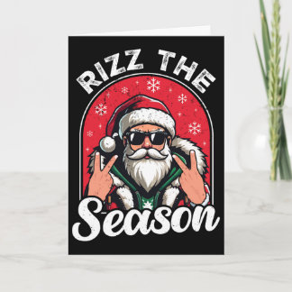 Tarjeta Rizz La Temporada Divertido Decir Santa Claus Rizz