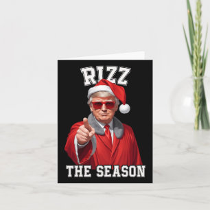 Tarjeta Rizz La temporada Funny Navidades de Trump Santa C